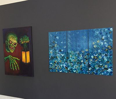 Left: Cairo Loy, Curse of the Blood Ghoul. Right: Carolyne Rickard, R.A.I.N.