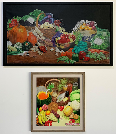 Brigitte Tornatora, Harvest Food, 2019. Coloured pencil.