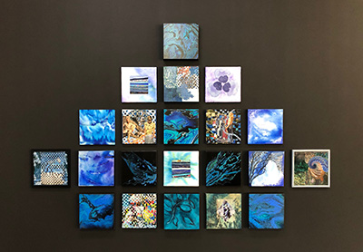 Jennifer Matthews, Lyn McDonald, and Valarie Robinson, Out of the Blue, 2020. Twenty-one works, various media.